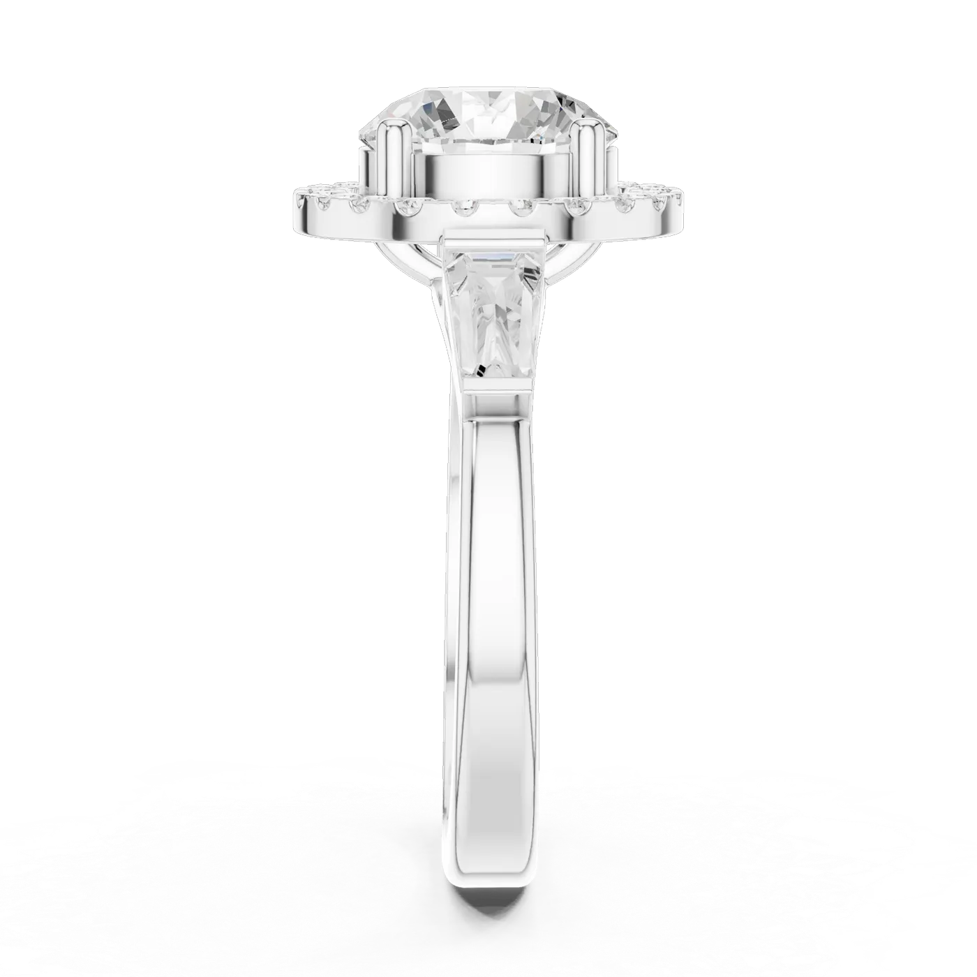 Bague de fiançailles Marguerite 1,92 ct n°5 en or blanc 18 carats, diamant rond, vue 3