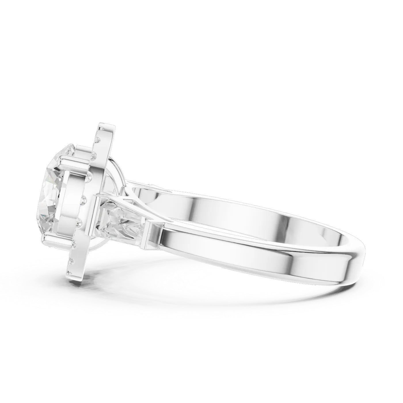 Bague de fiançailles Marguerite 1,92 ct n°5 en or blanc 18 carats, diamant rond, vue 4