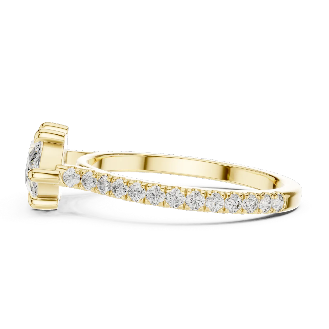 Bague de fiançailles Lys 1,56 ct en or jaune 18 carats, diamant marquise, vue 3