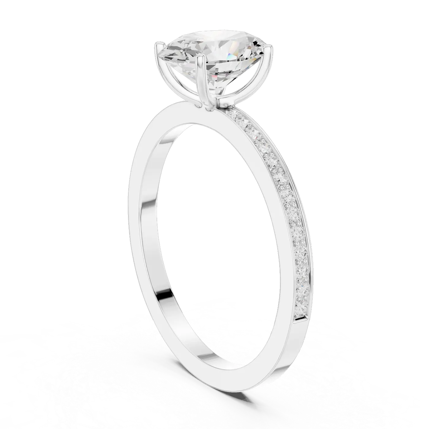 Bague de fiançailles Magnolia 1,14 ct n°4 en or blanc 18 carats, diamant ovale, vue 1