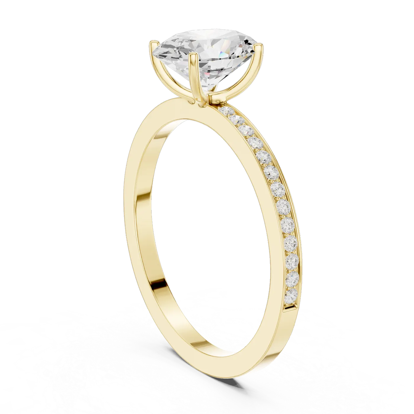 Bague de fiançailles Magnolia 1,14 ct n°4 en or jaune 18 carats, diamant ovale, vue 1