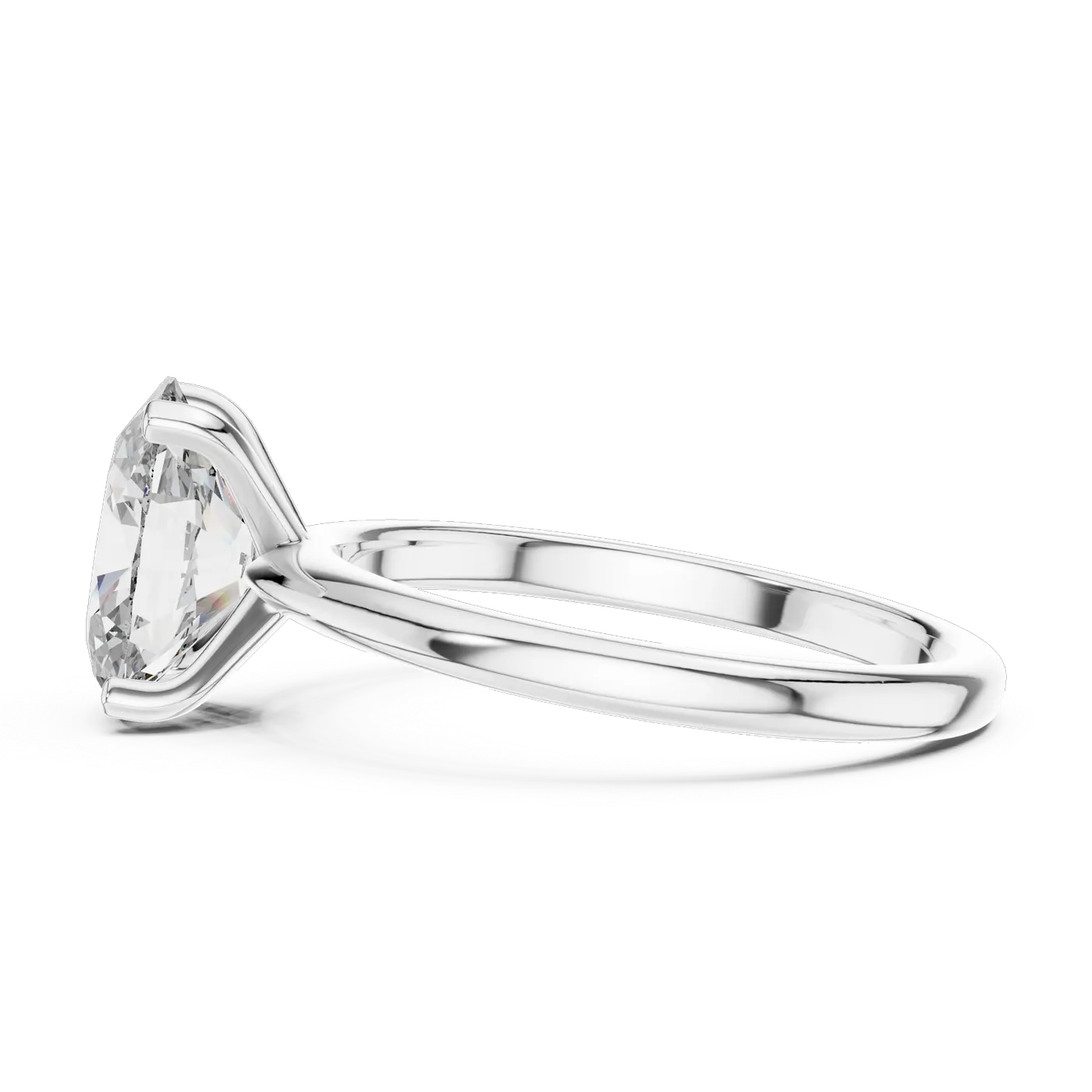 Bague de fiançailles Magnolia 1,76 ct en or blanc 18 carats, diamant ovale, vue 1