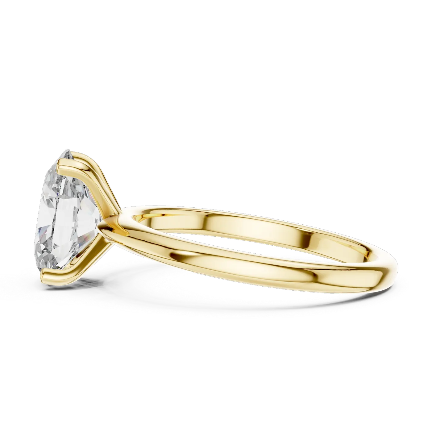 Bague de fiançailles Magnolia 1,76 ct en or jaune 18 carats, diamant ovale, vue 1