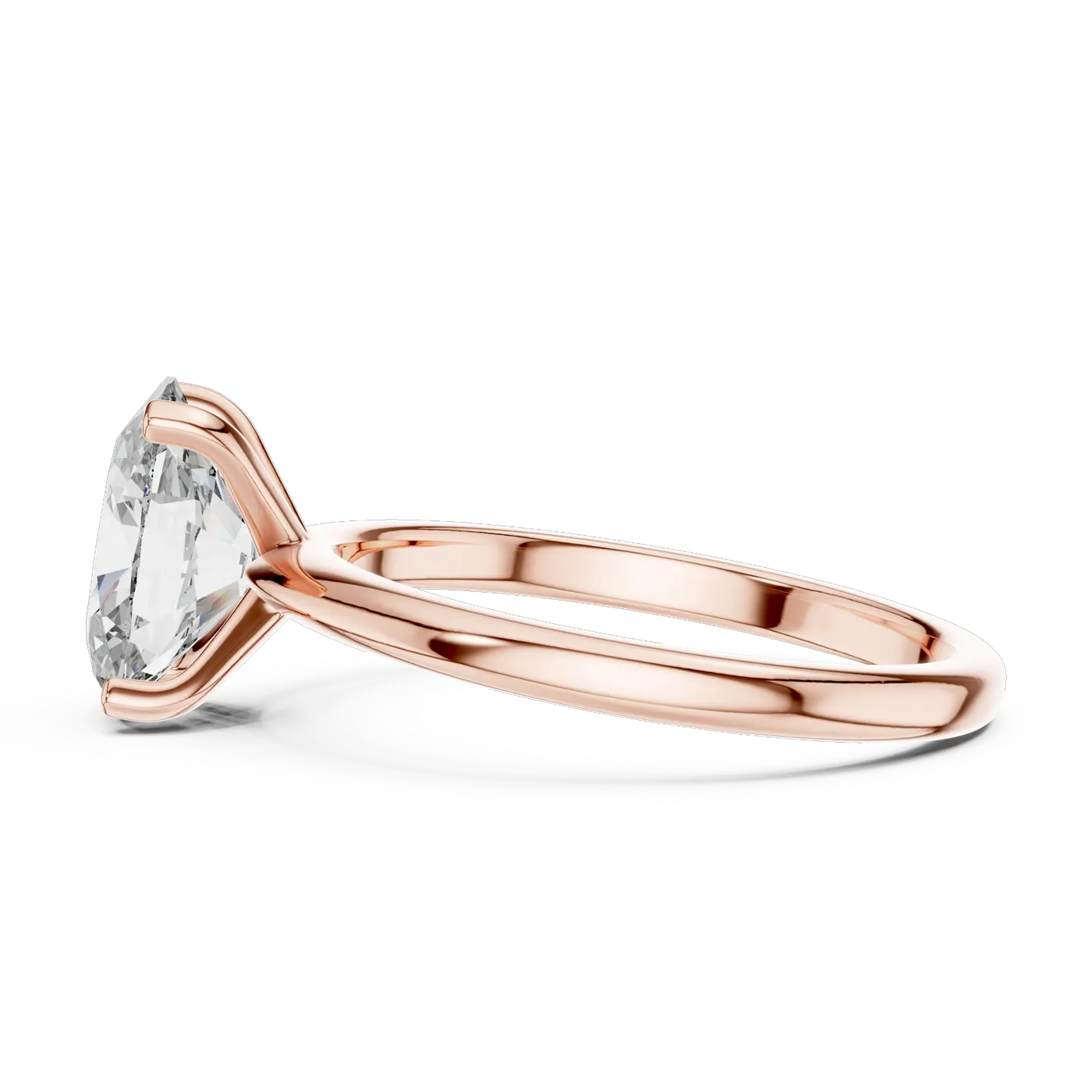 Bague de fiançailles Magnolia 1,76 ct en or rose 18 carats, diamant ovale, vue 1