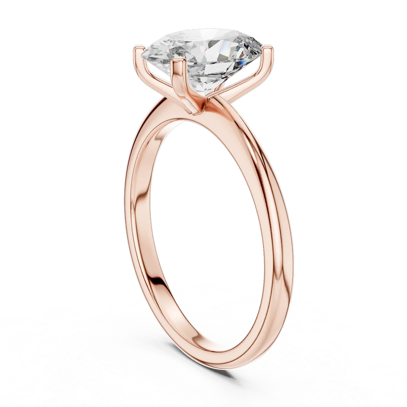 Bague de fiançailles Magnolia 1,76 ct en or rose 18 carats, diamant ovale, vue 3