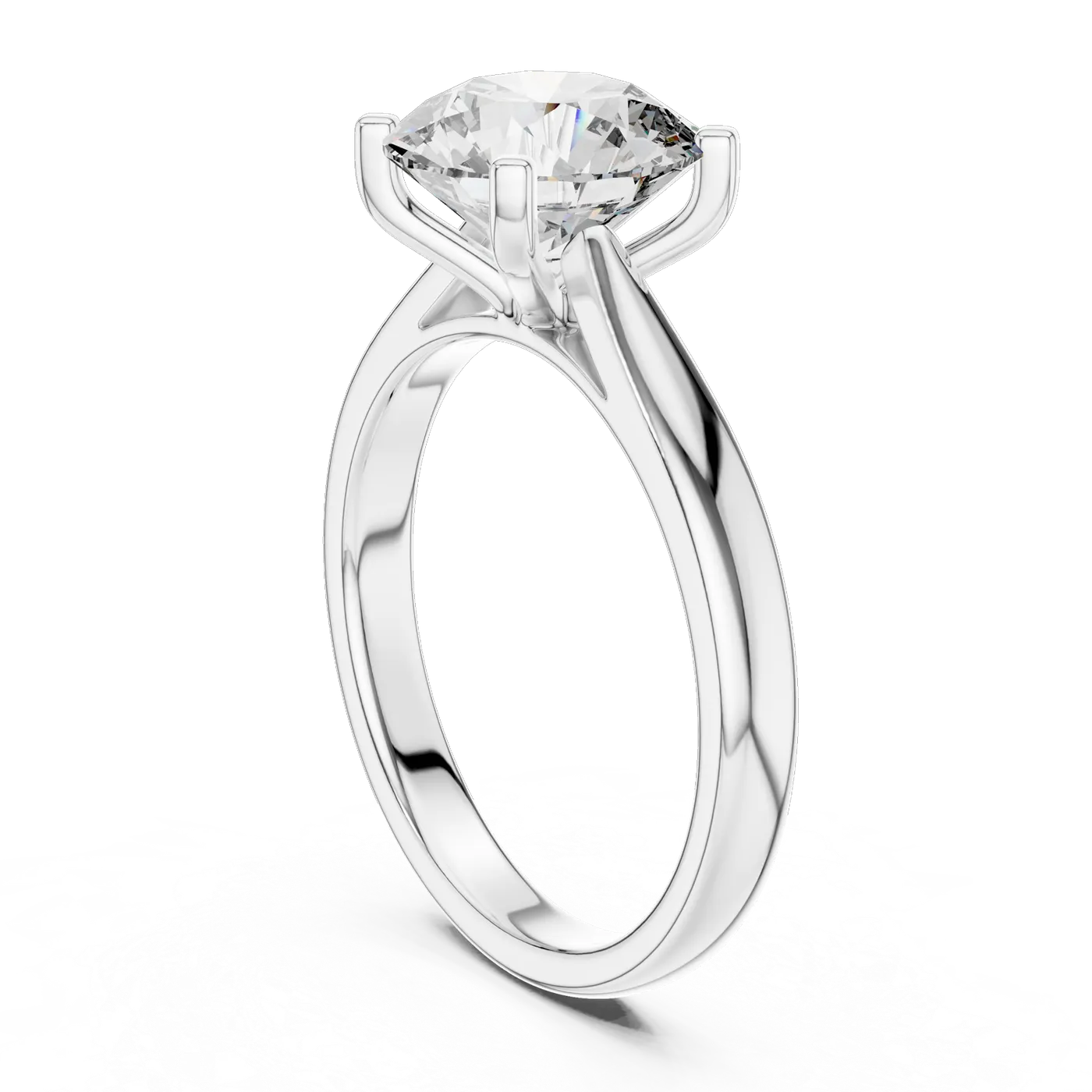 Bague de fiançailles Marguerite 2,07 ct n°2 en or blanc 18 carats, diamant rond, vue 3