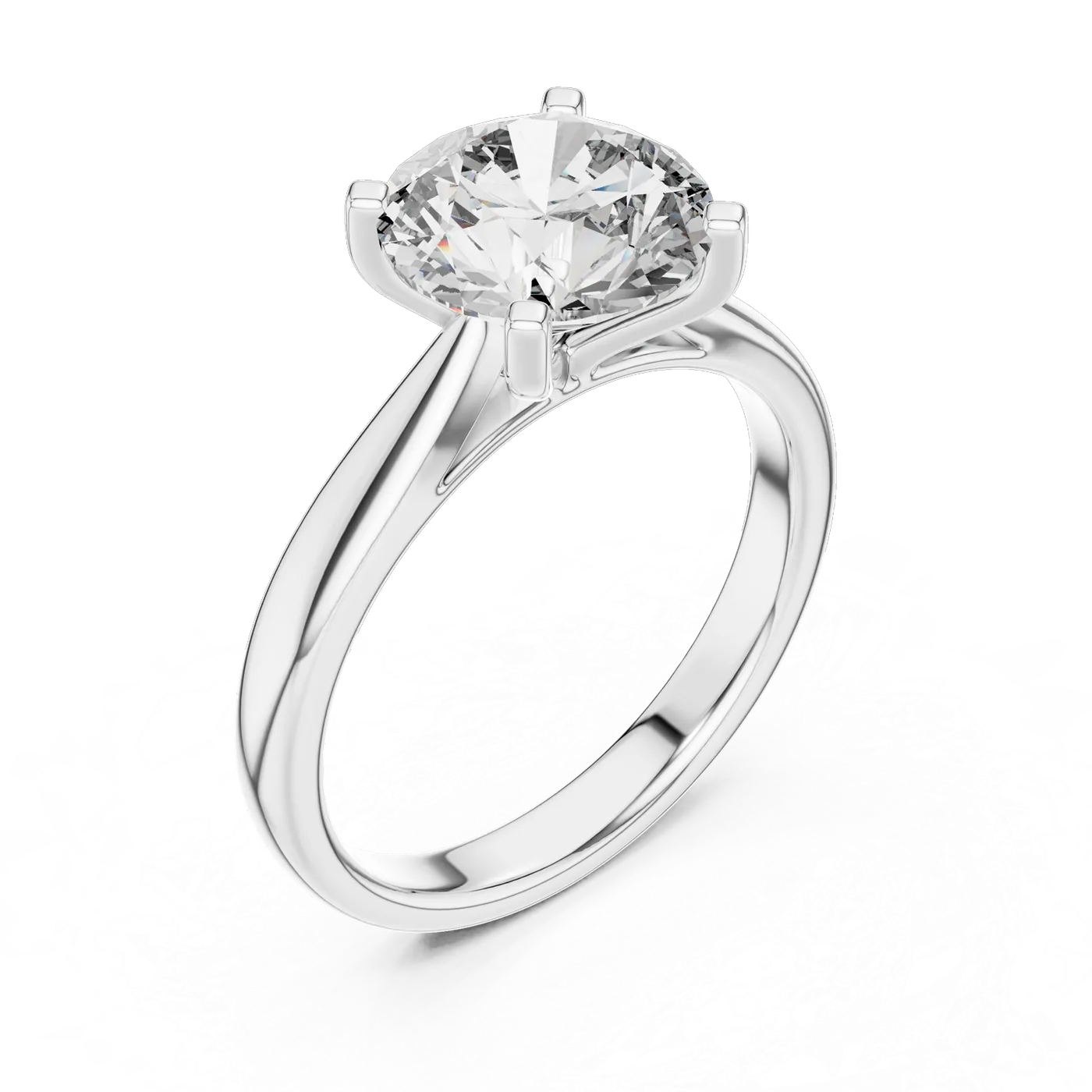 Bague de fiançailles Marguerite 2,07 ct n°2 en or blanc 18 carats, diamant rond, vue 4
