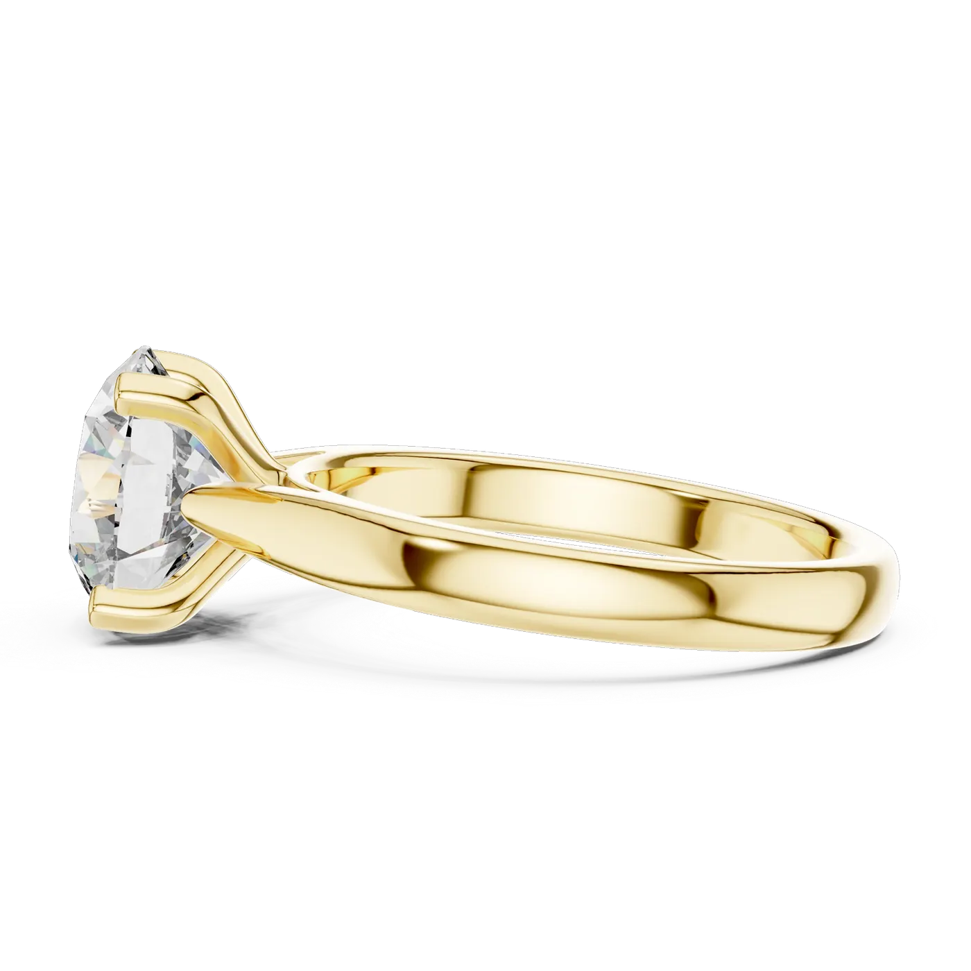 Bague de fiançailles Marguerite 2,07 ct n°2 en or jaune 18 carats, diamant rond, vue 1