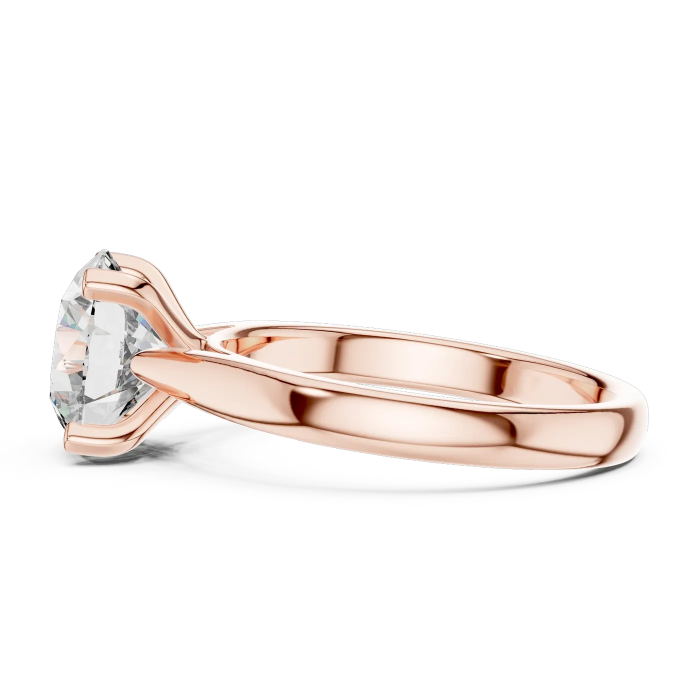Bague de fiançailles Marguerite 2,07 ct n°2 en or rose 18 carats, diamant rond, vue 1
