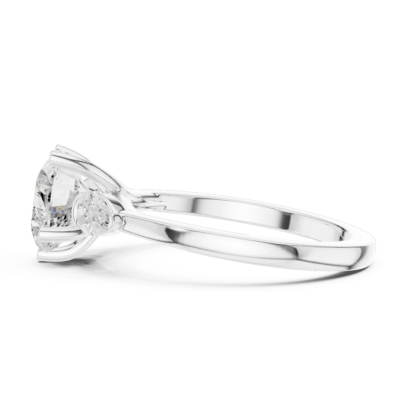 Bague de fiançailles Rose 2,05 ct en or blanc 18 carats, diamant cœur, vue 3