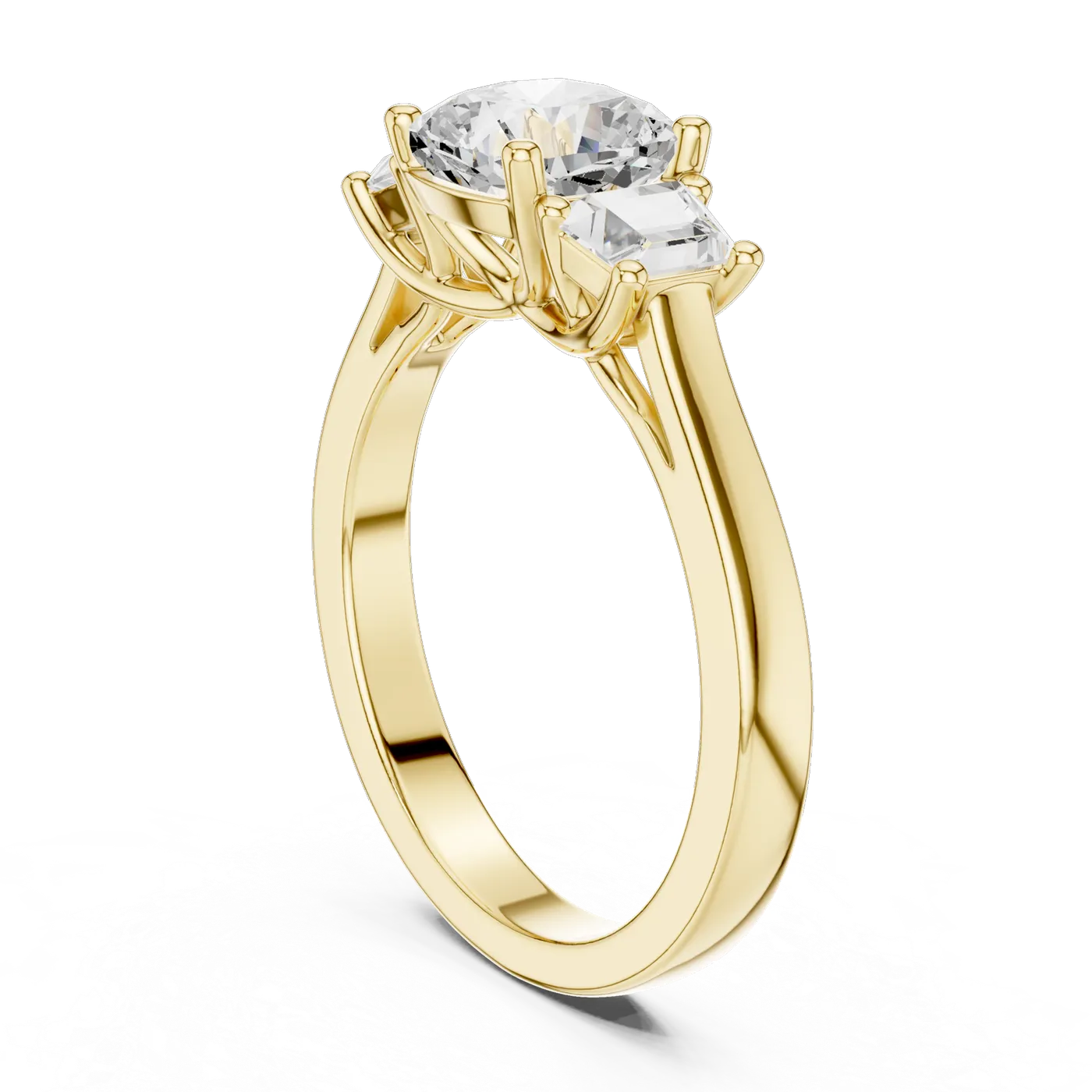 Bague de fiançailles Pivoine 1,85 ct en or jaune 18 carats, diamant coussin, vue 1