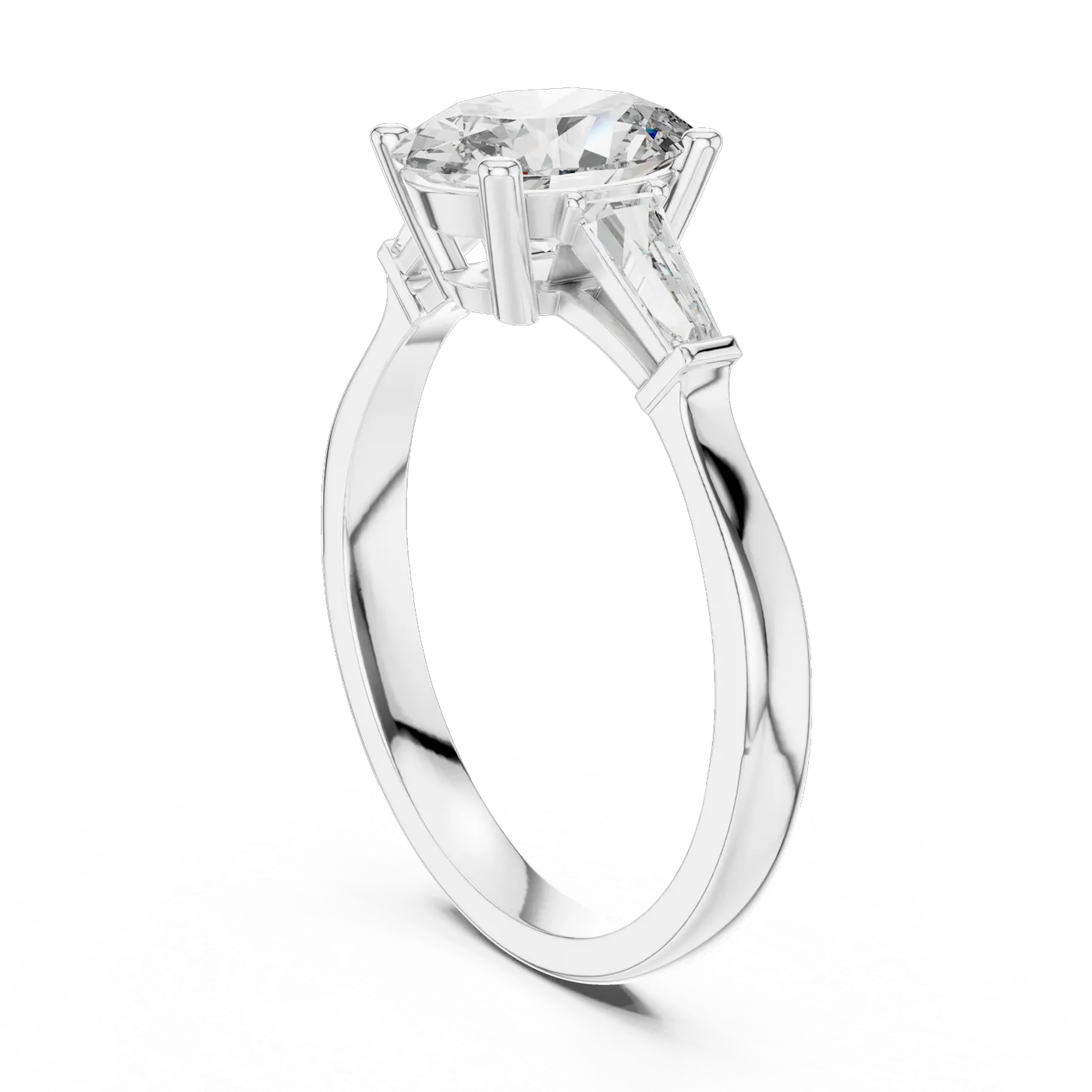 Bague de fiançailles Magnolia 1,09 ct en or blanc 18 carats, diamant ovale, vue 1