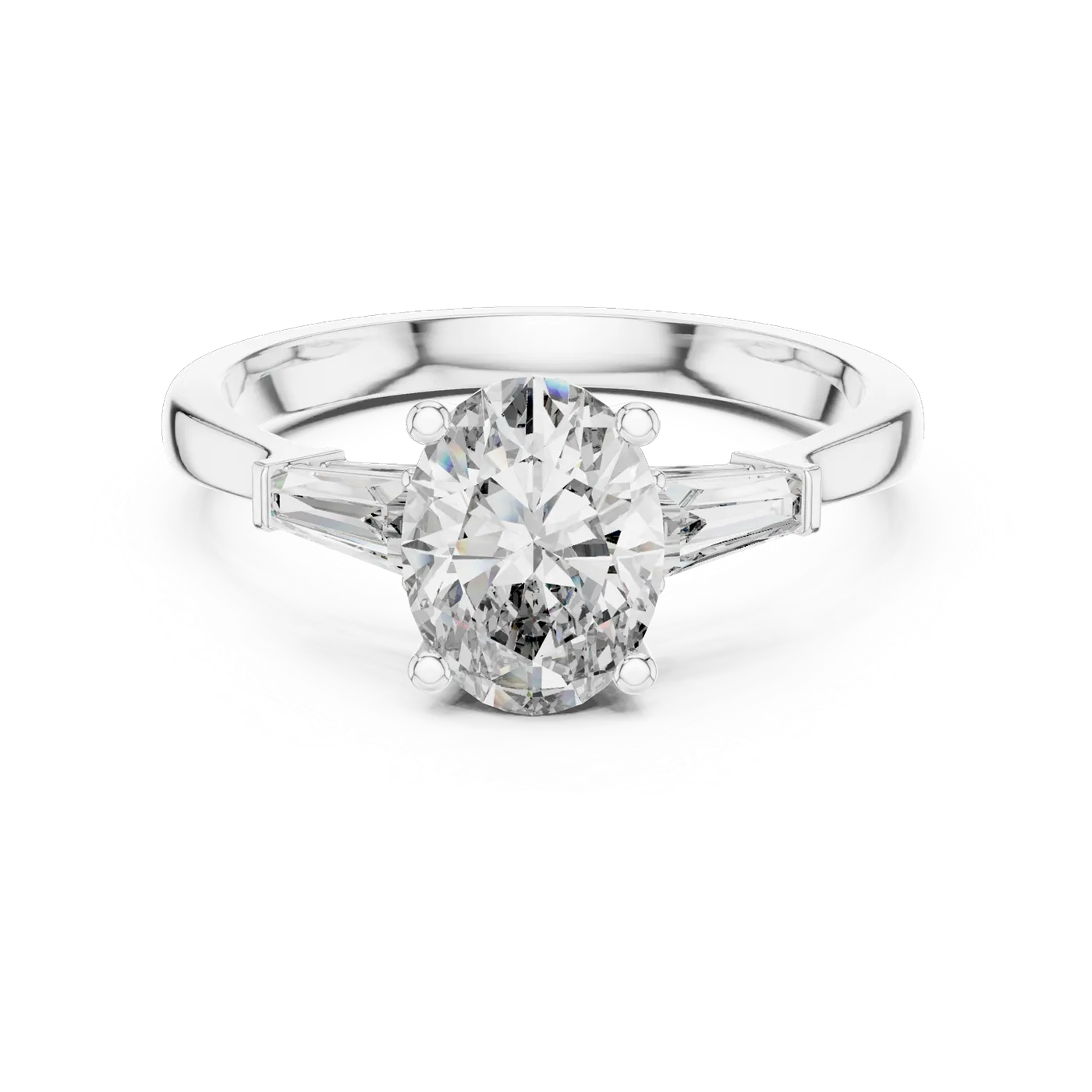Bague de fiançailles Magnolia 1,09 ct en or blanc 18 carats, diamant ovale, vue 4