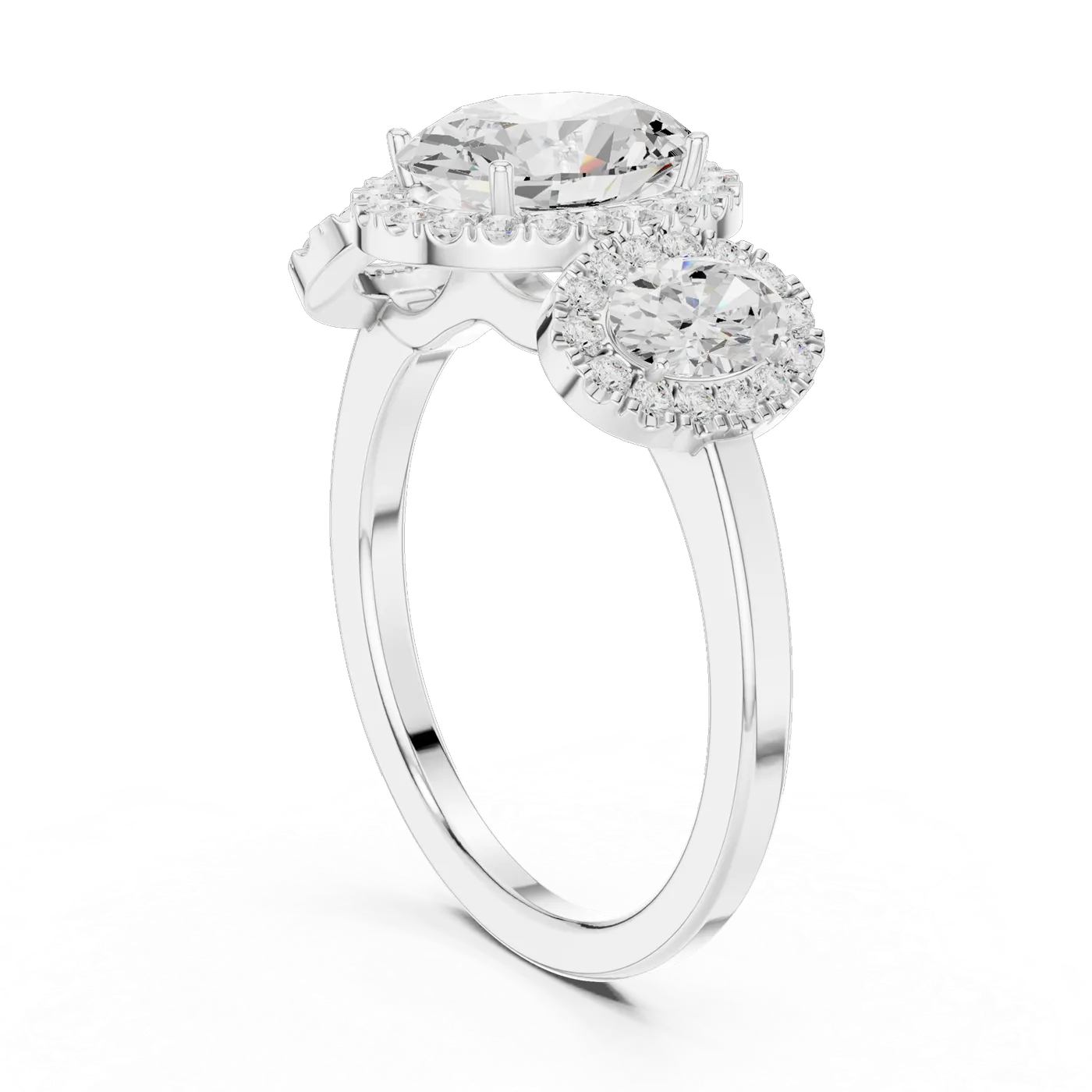 Bague de fiançailles Magnolia 1,14 ct n°5 en or blanc 18 carats, diamant ovale, vue 1