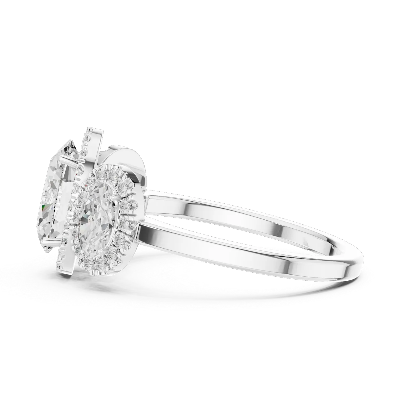 Bague de fiançailles Magnolia 1,14 ct n°5 en or blanc 18 carats, diamant ovale, vue 3