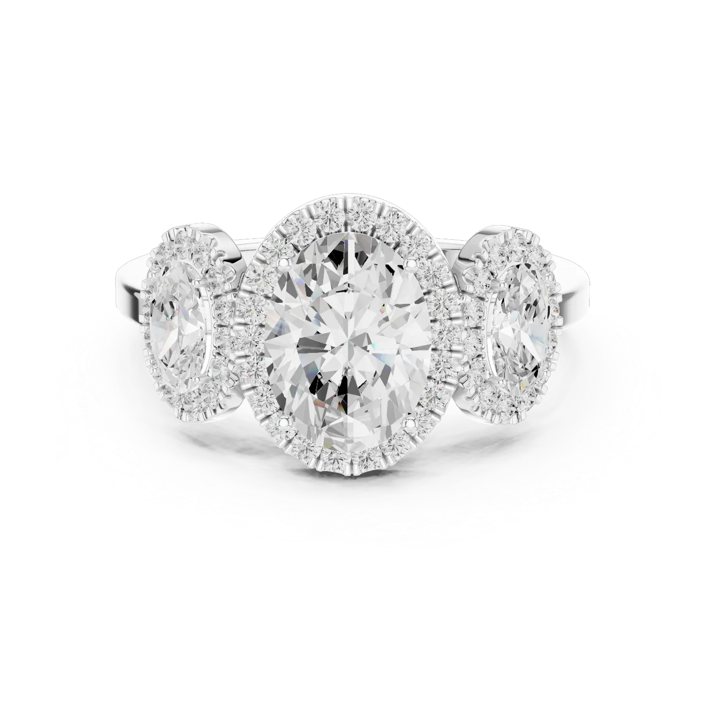 Bague de fiançailles Magnolia 1,14 ct n°5 en or blanc 18 carats, diamant ovale, vue 4