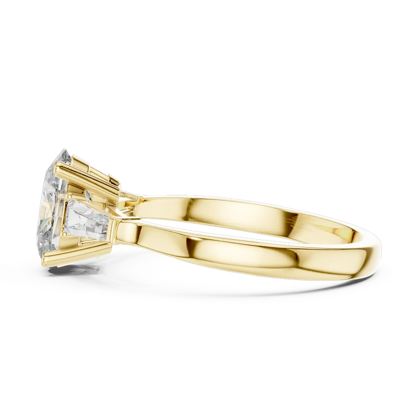 Bague de fiançailles Magnolia 1,14 ct en or jaune 18 carats, diamant ovale, vue 3