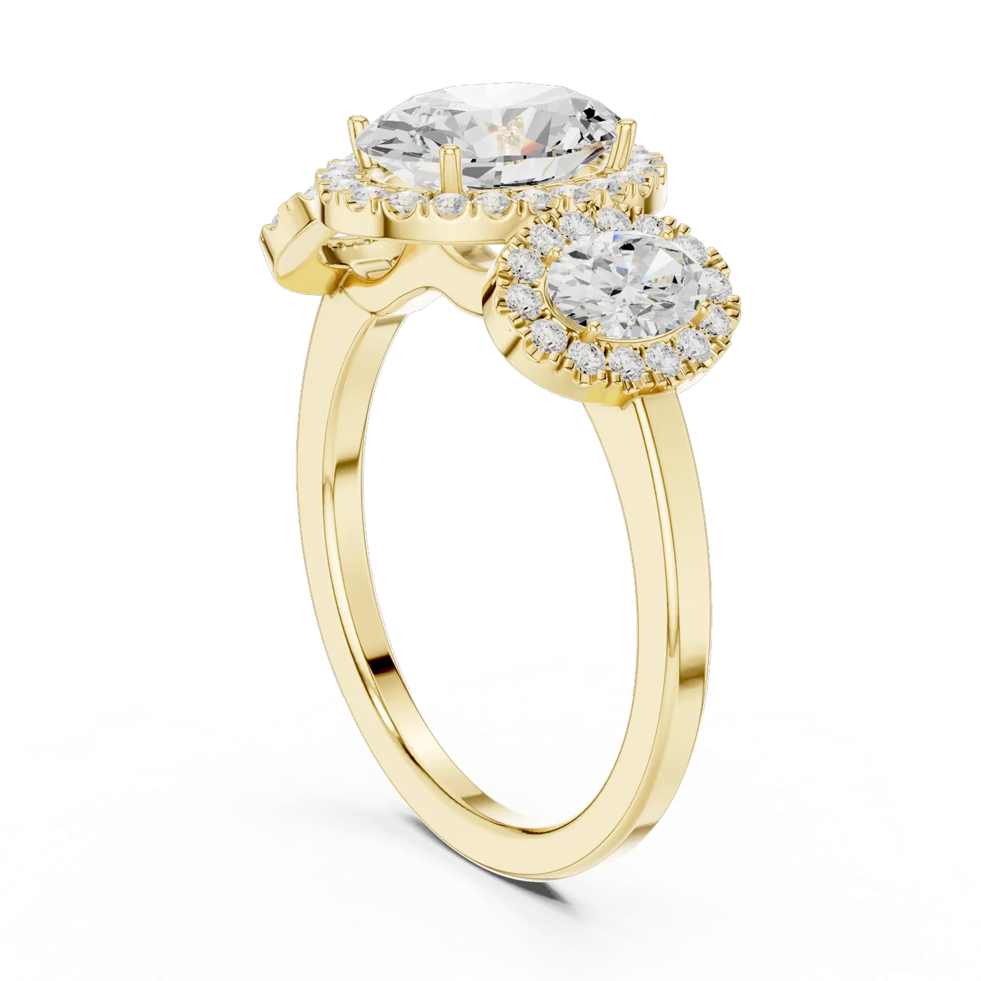 Bague de fiançailles Magnolia 1,14 ct n°5 en or jaune 18 carats, diamant ovale, vue 1