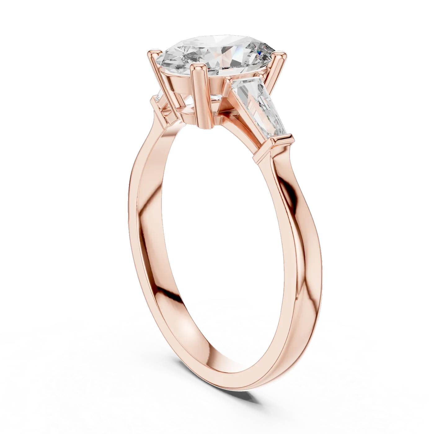 Bague de fiançailles Magnolia 1,09 ct en or rose 18 carats, diamant ovale, vue 1