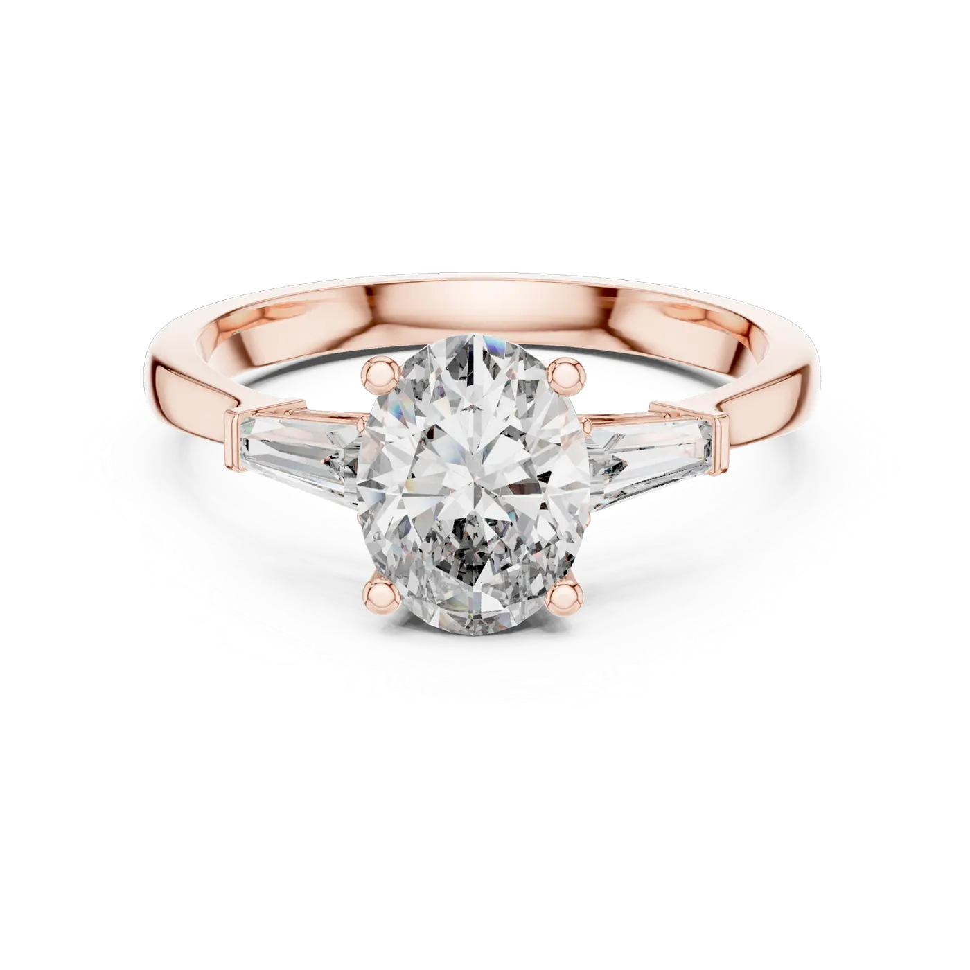 Bague de fiançailles Magnolia 1,14 ct en or rose 18 carats, diamant ovale, vue 4