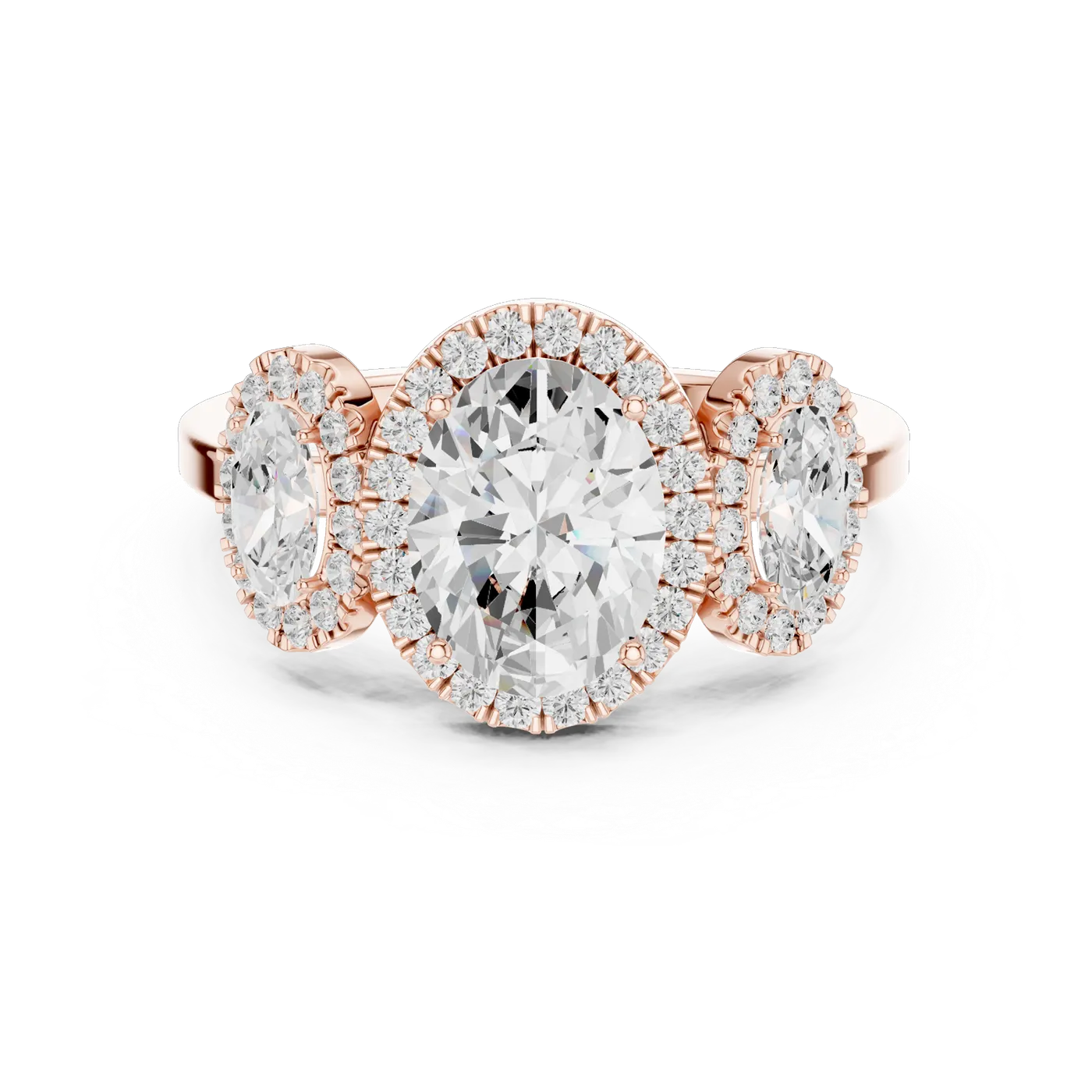 Bague de fiançailles Magnolia 1,14 ct n°5 en or rose 18 carats, diamant ovale, vue 4