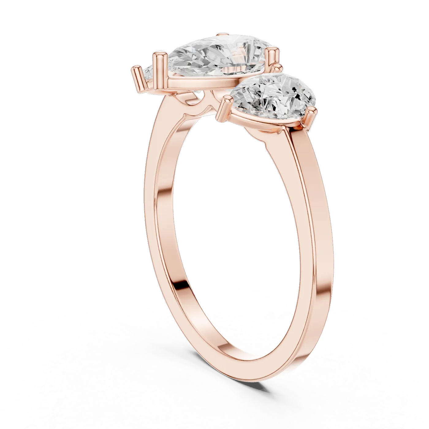 Bague de fiançailles Dahlia 0,99 ct n°2 en or rose 18 carats, diamant poire, vue 1