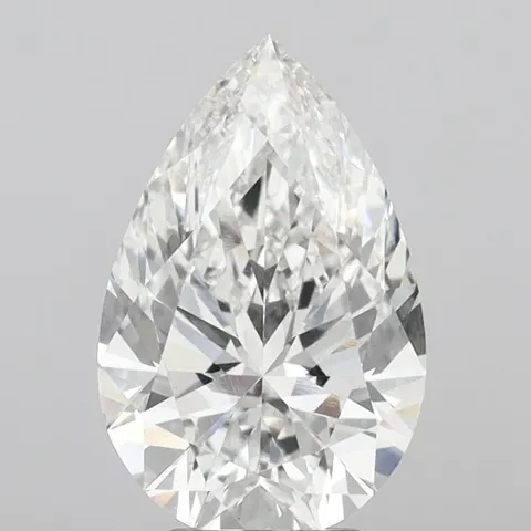 Photo du diamant de laboratoire poire 4,10 ct